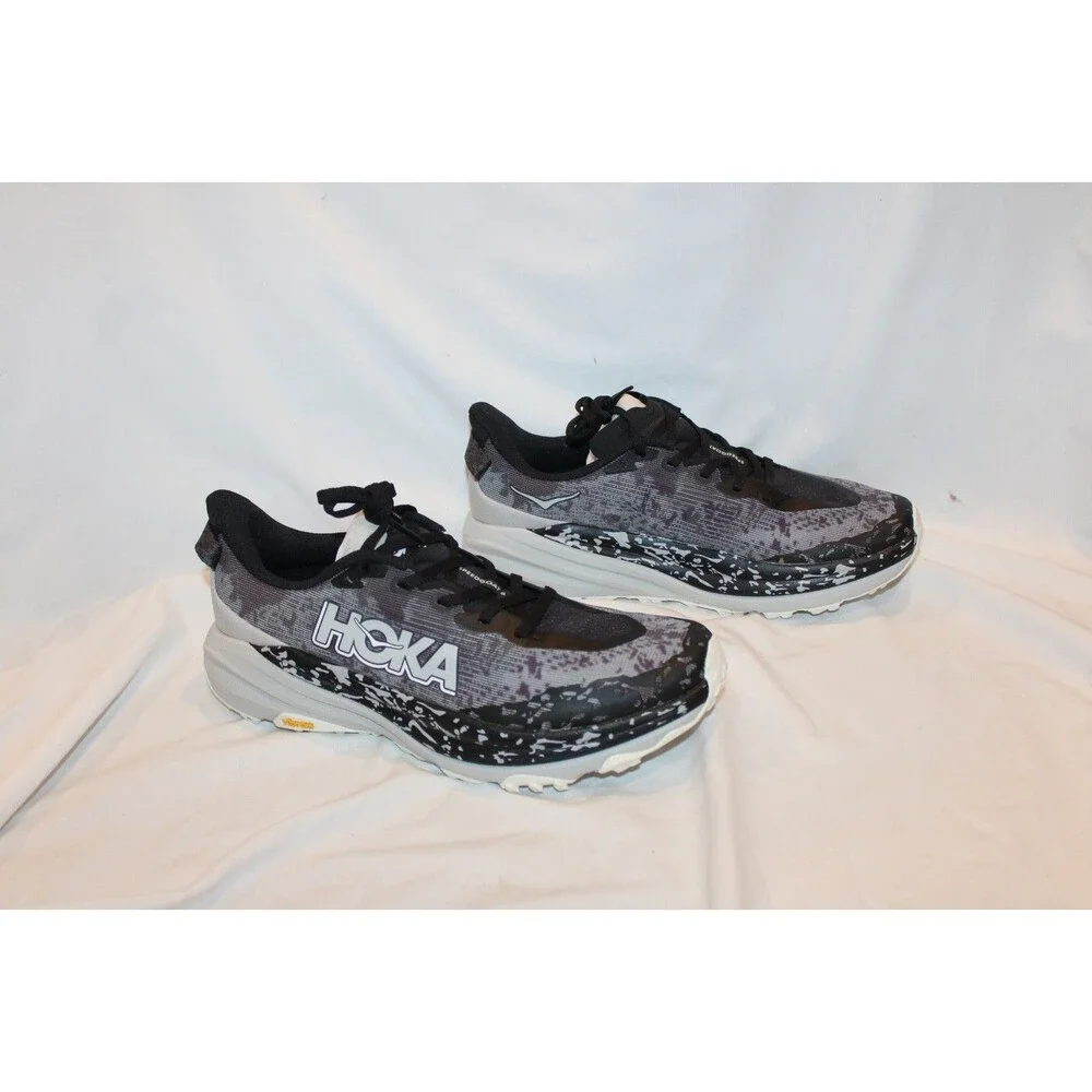 Hoka One Men's Speedgoat 6 Running Sneakers BLACK GRAY SZ 9.5 D